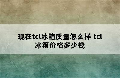 现在tcl冰箱质量怎么样 tcl冰箱价格多少钱